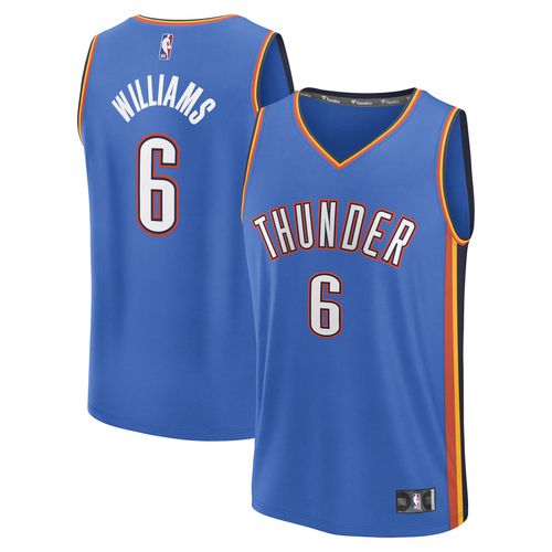 Men's Jaylin Williams Blue Oklahoma City Thunder Fast Break Replica Player Jersey