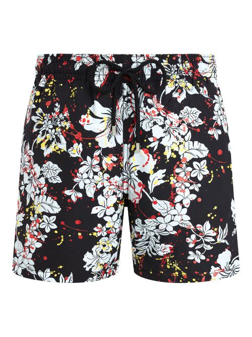 Vilebrequin x Palm Angels Flower Splash swim shorts - Black