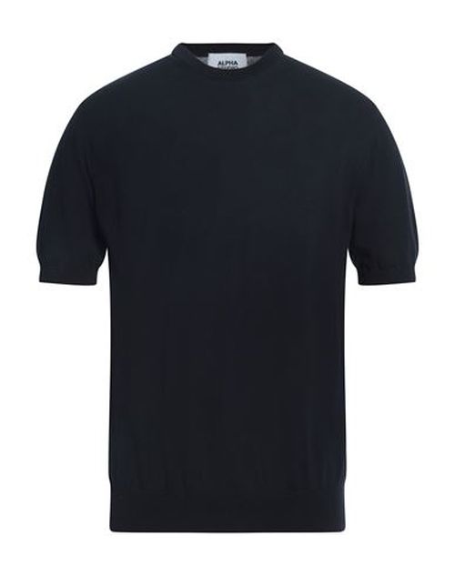 Alpha Studio Man Sweater Midnight blue Size 46 Cotton