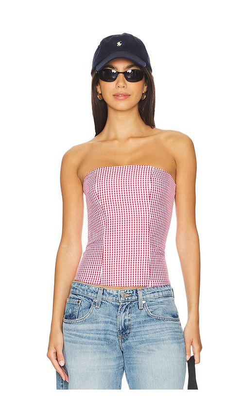 MORE TO COME Tina Corset Top in Red. L also in