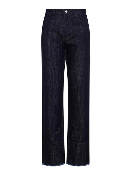 Cropped High Waist Tapered Jeans
