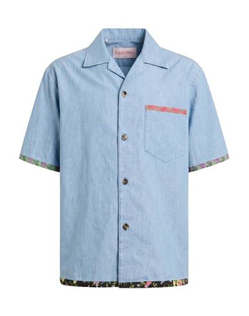 Man Denim shirt Blue Size 40 Cotton