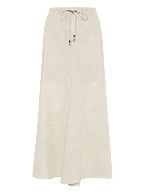 Linen maxi skirt - Neutrals