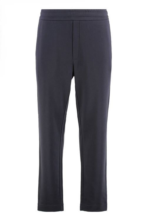 Blue Solid Sweat Pants