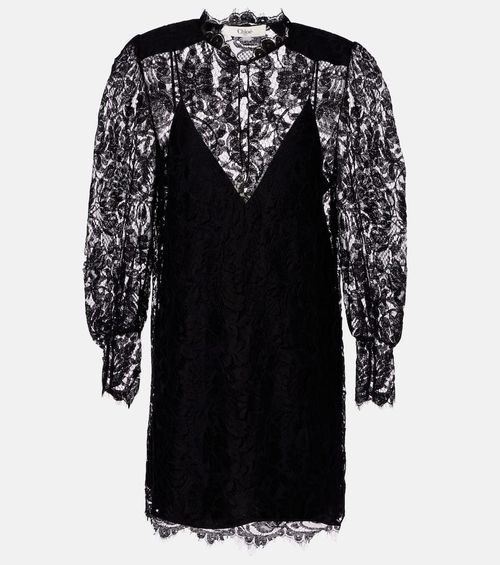 Chloé Floral lace minidress