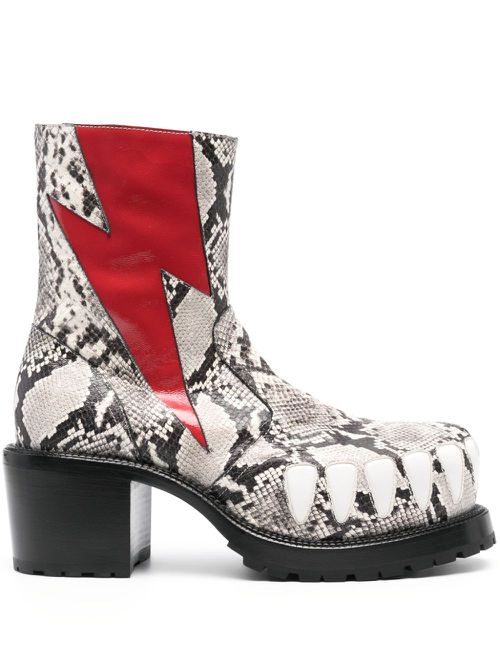 Hyper Glam 75mm ankle boots - White