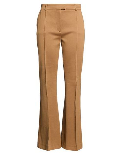 Woman Pants Camel Size 10 Cotton, Polyamide, Elastane