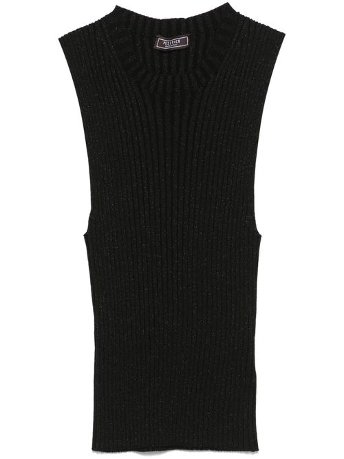 Ribbed tank top - Black