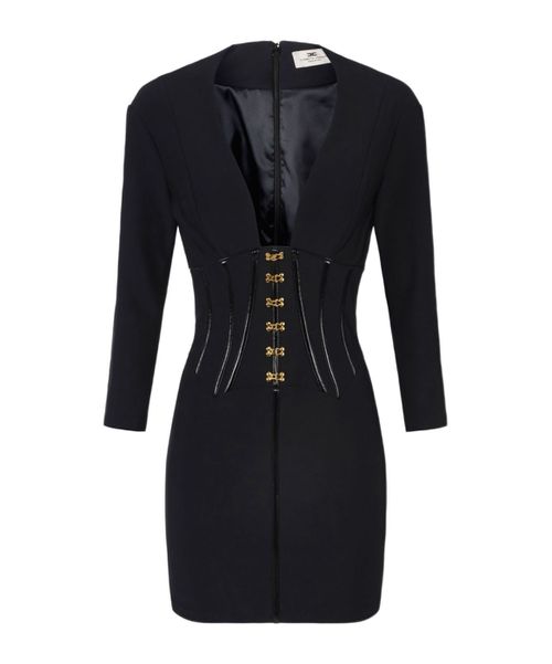 Corset-detail mini dress