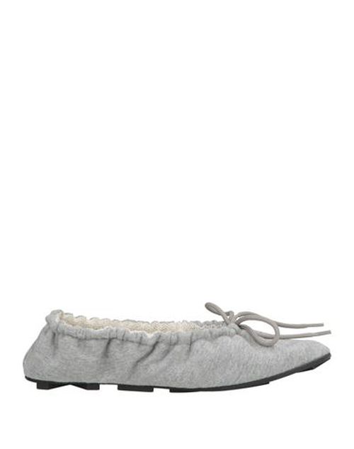 Woman Ballet flats Light grey Size 10 Textile fibers