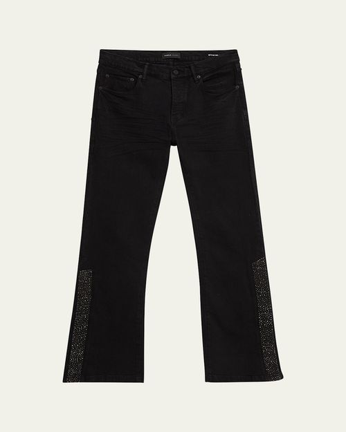 Men's Crystal Side-Snap Flare Jeans