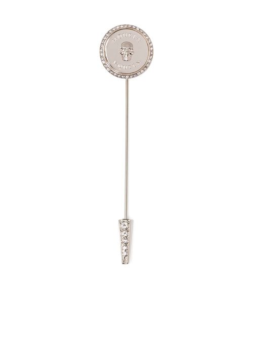 Alexander McQueen Sovereign Skull pin brooch - Silver