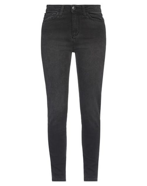 Woman Jeans Black Size 26 Cotton, Elastane