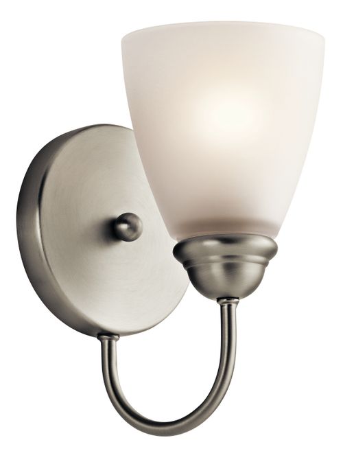 Jolie 1-Light Wall Bracket in Brushed Nicke