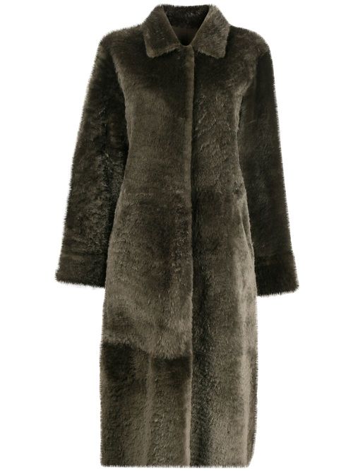 Oversized fur coat - Green