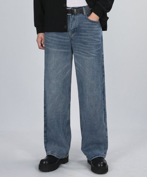 HALF BANDING WIDE DENIM