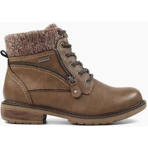 Women's Lunar Benson III Taupe Waterproof Ankle Boot GLB090 - Brown