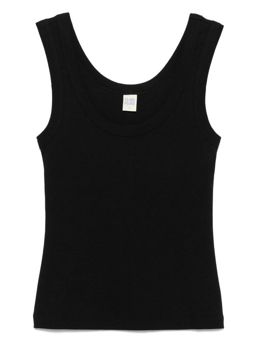 Organic-cotton tank top - Black