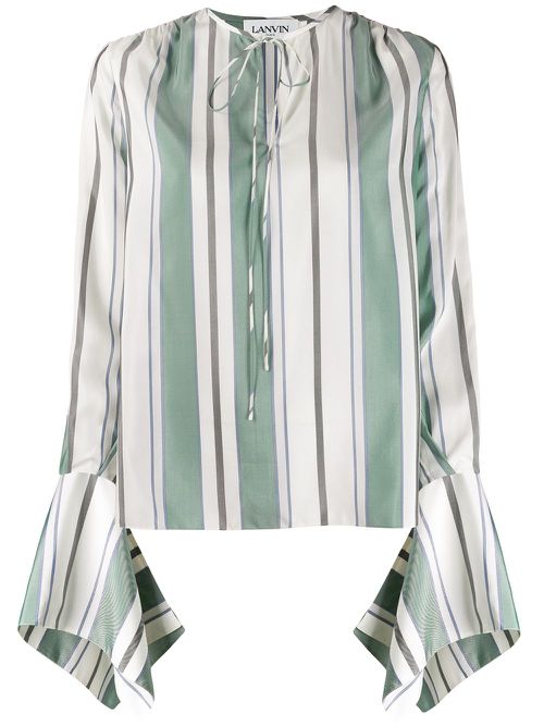 Awning stripe blouse - Green