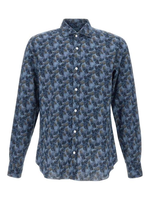 Floral-print shirt - Blue