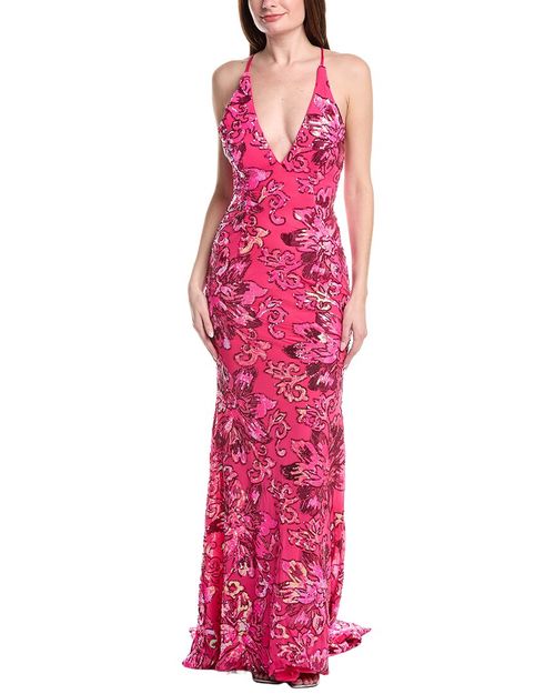 V-Neck Tie Back Sheath Dress