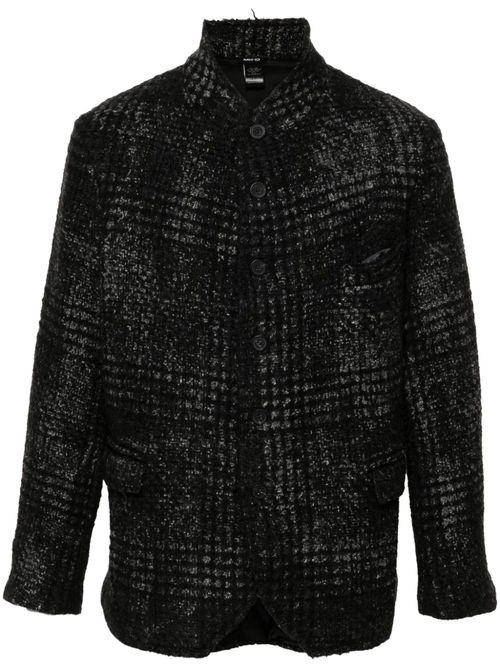 Intarsia-knit jacket - Black