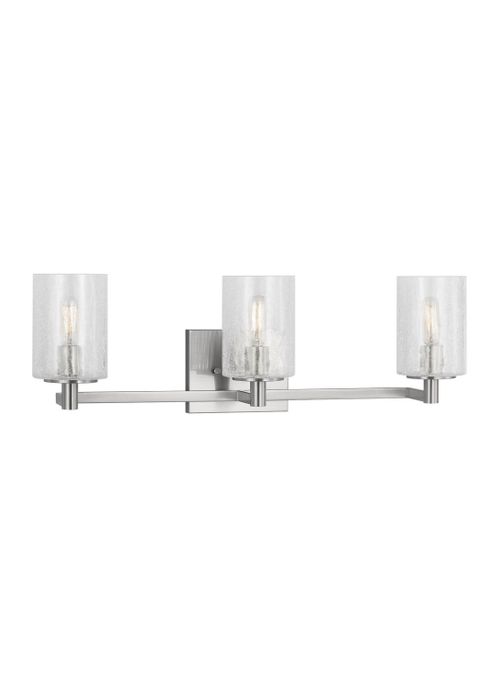 Brushed Steel Wall Bathroom Vanity Light from the Parker Collection