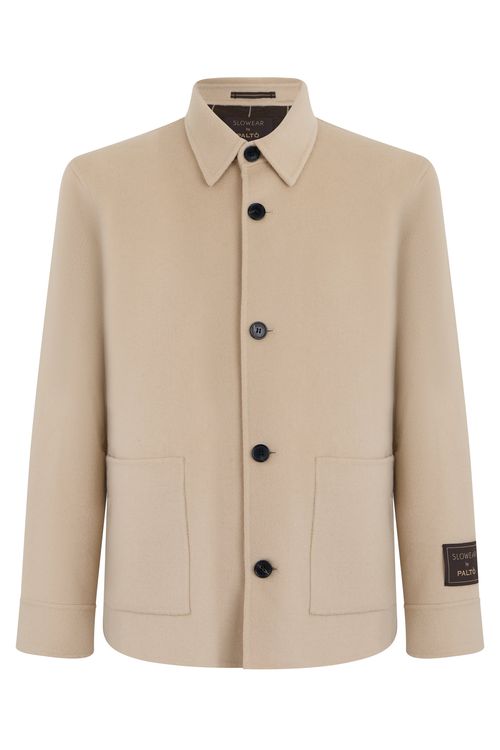 Men's Wool Button-Front Winter Jacket