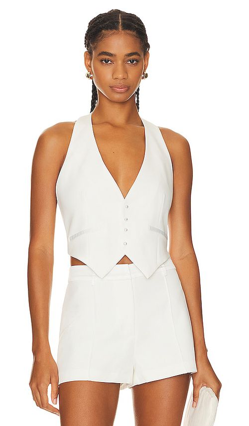 Retrofete Florence Vest in White. -  XS also in L, M