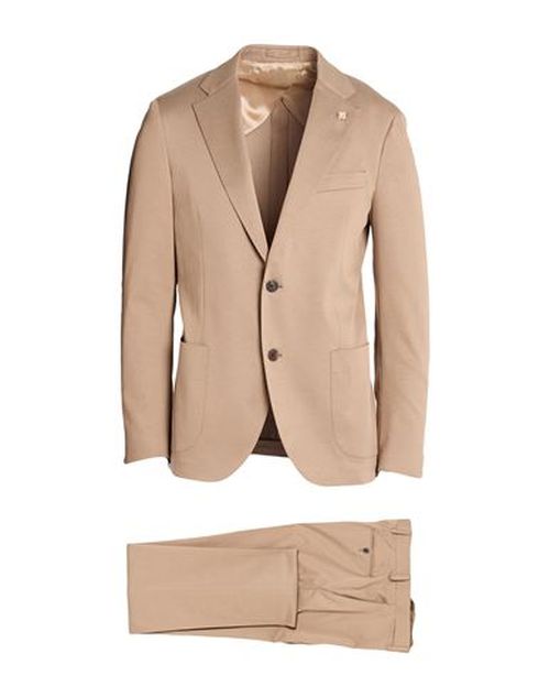 Man Suit Taupe Size 36 Lyocell, Cotton, Elastane