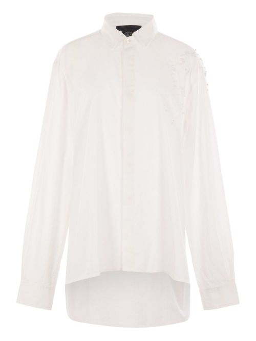 Embellished-detail shirt - White