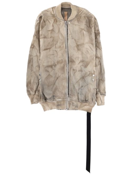 Beige Printed Round Neck Jacket