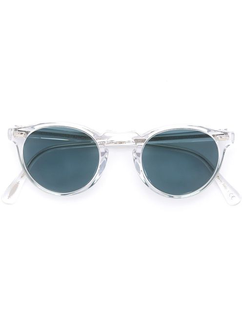 Gregory Peck round frame sunglasses - Neutrals