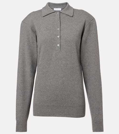 Cashmere and wool polo sweater