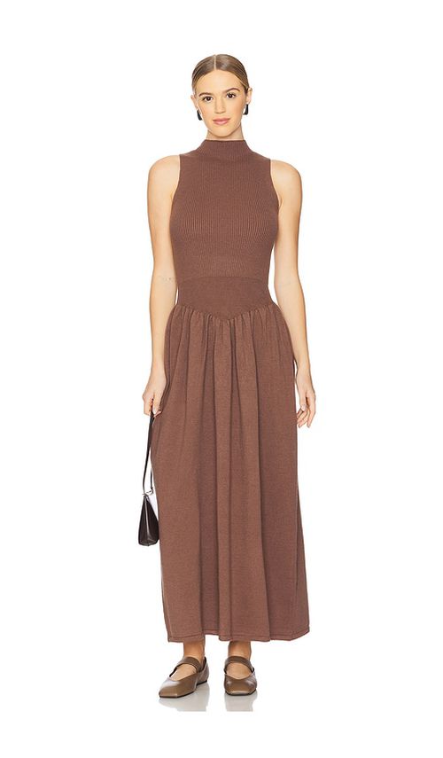Line & Dot SWEATERKLEID IANNA in Chocolate. Größe S. Also in L