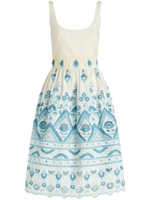 Broderie anglaise flared dress