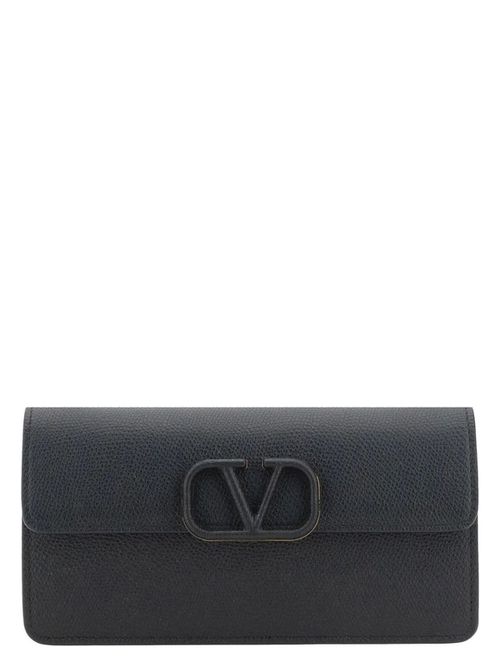 【Valentino】VLOGO WALLET W/STRAP◆6W0P0S93RQR Vlogo Signature Grainy Calfskin Wallet With Chain for Woman