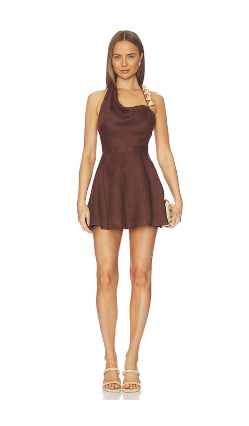 AZULU Zelda Dress in Brown. XXS. Also in XS, S, M