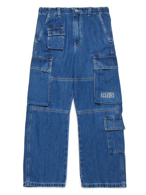 Cargo-pocket jeans - Blue
