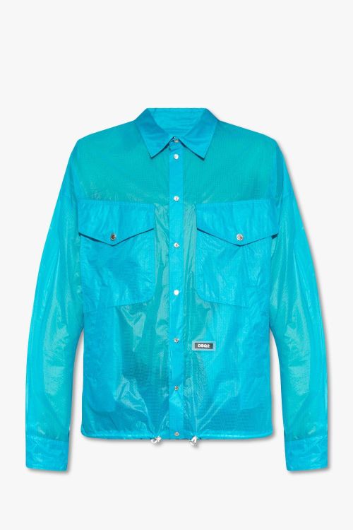 Logo Printed Buttoned Jacket