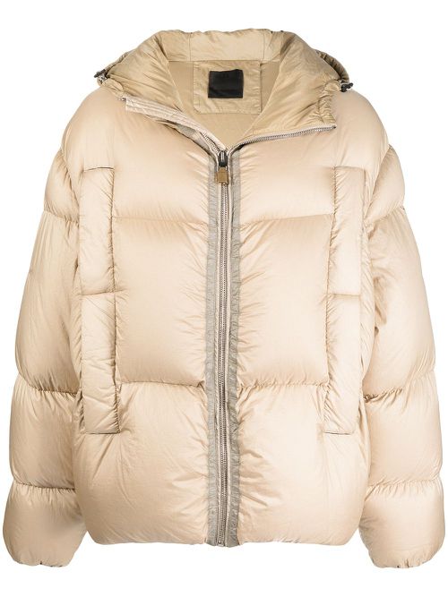 4G oversized puffer jacket - Brown
