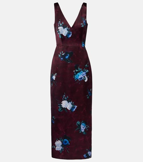 Floral duchesse cocktail dress