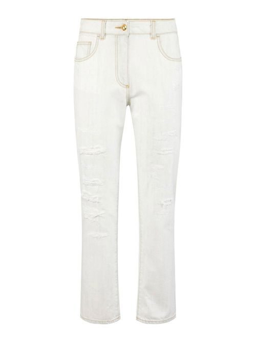 Jeans With Destroyed Details By