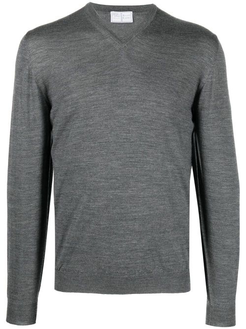 V-neck jumper - Grey