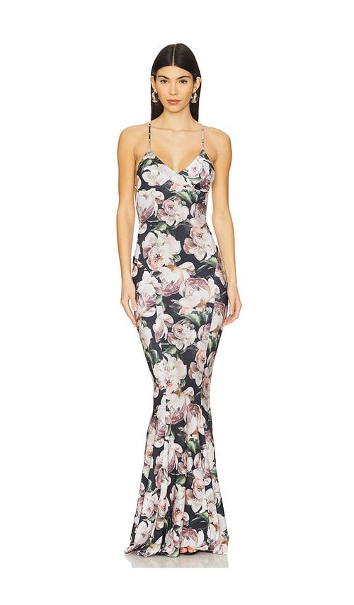 Norma Kamali Low Back Slip Fishtail Gown in Blush. -  S also in L