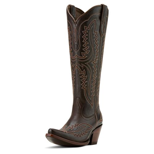 Women's Casanova X Toe Western Boots in Rich Chocolate Leather, B Medium Width, Size 3, by