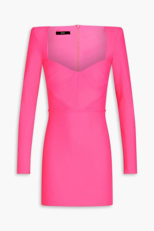 Neon stretch-jersey mini dress