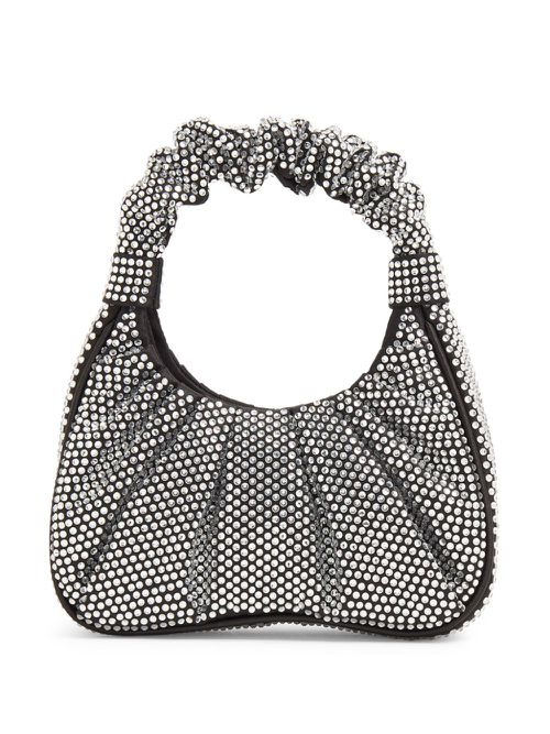 Gabbi crystal-embellished shoulder bag - Black