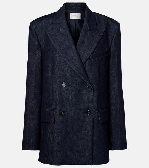 Ancella double-breasted denim blazer