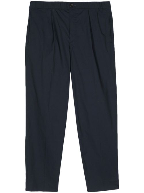 Logo-appliqué straight-leg trousers - Blue